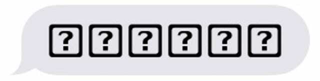 Spørsmålstegn i boksen symbol i stedet for emoji på iPhone