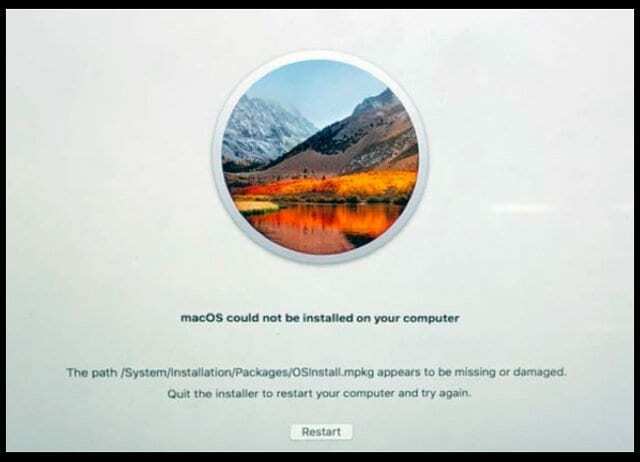 macOS konnte nicht installiert werden, Anleitung zum Beheben