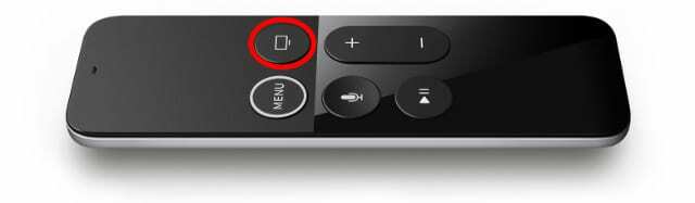 زر التلفزيون في جهاز التحكم عن بعد Siri Remote