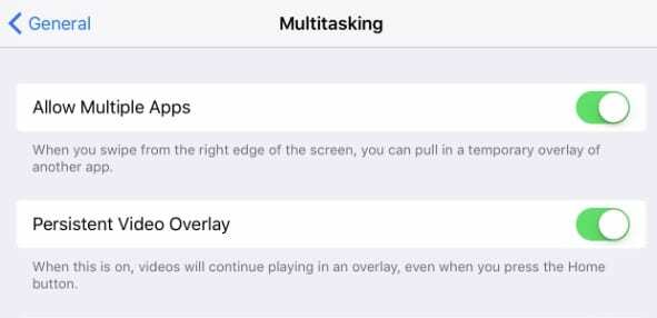 Verwenden von Multitasking auf dem iPad