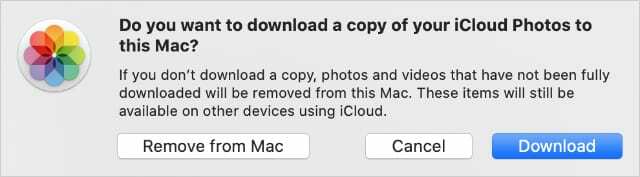 წაშალეთ ფოტოები Mac iCloud Photos პარამეტრებიდან