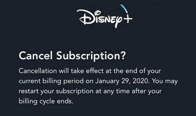 DisneyPlusまたはDisney +はサブスクリプションをキャンセルします