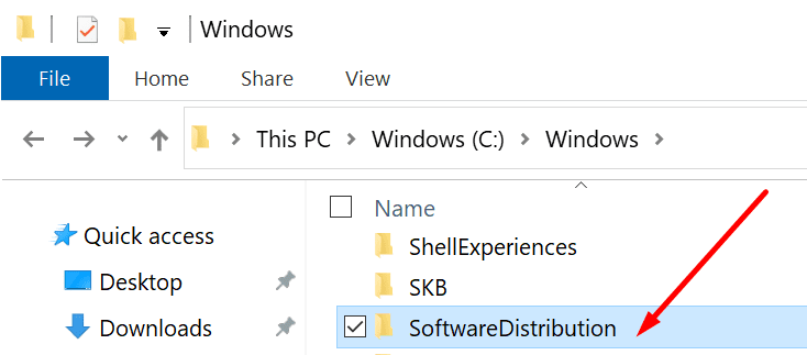 softwaredistributionフォルダー