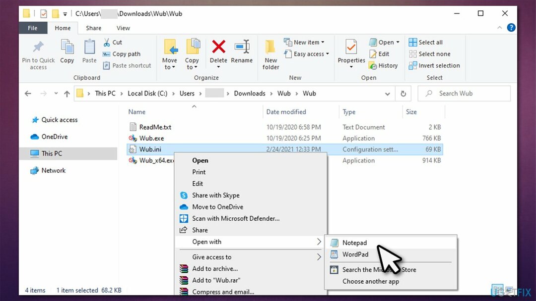 Buka file ini dengan notepad