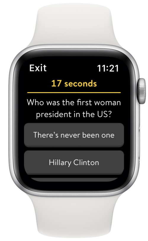 Trivia-spel voor Apple Watch