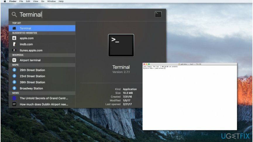 Kasutage Macis prügikasti tühjendamiseks terminali