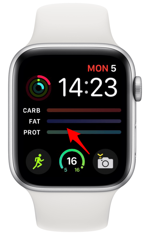 Komplikasi Lifesum pada tampilan Apple Watch