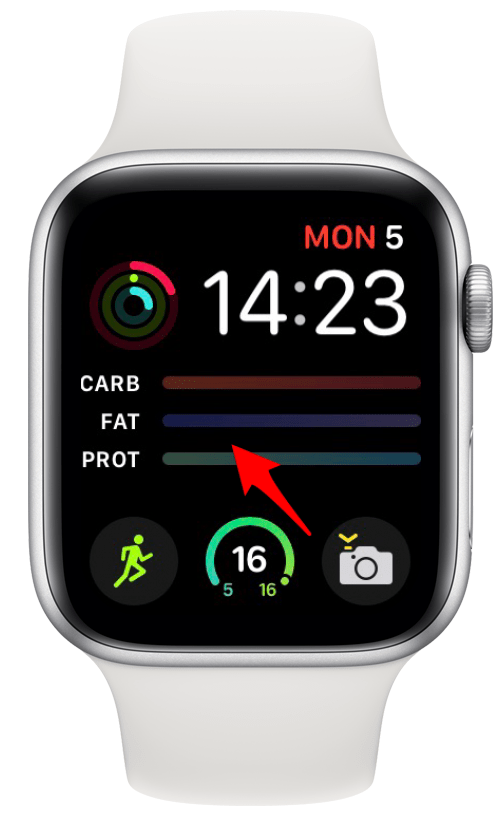 Lifesum-komplikation på en Apple Watch-tavla