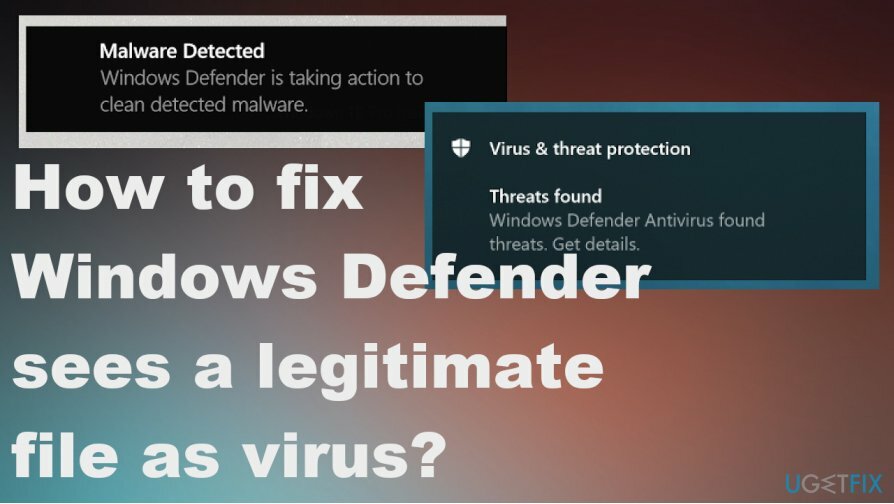 Windows Defender רואה בקובץ לגיטימי בעיית וירוסים