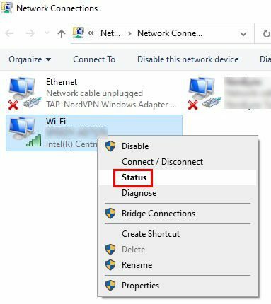 Wi-Fi şifresini bulun windows 10