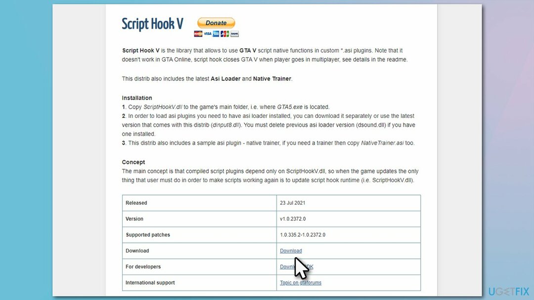 Community script hook v net