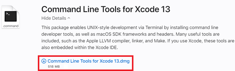 XCode Komut Satırı Araçlarını İndirin