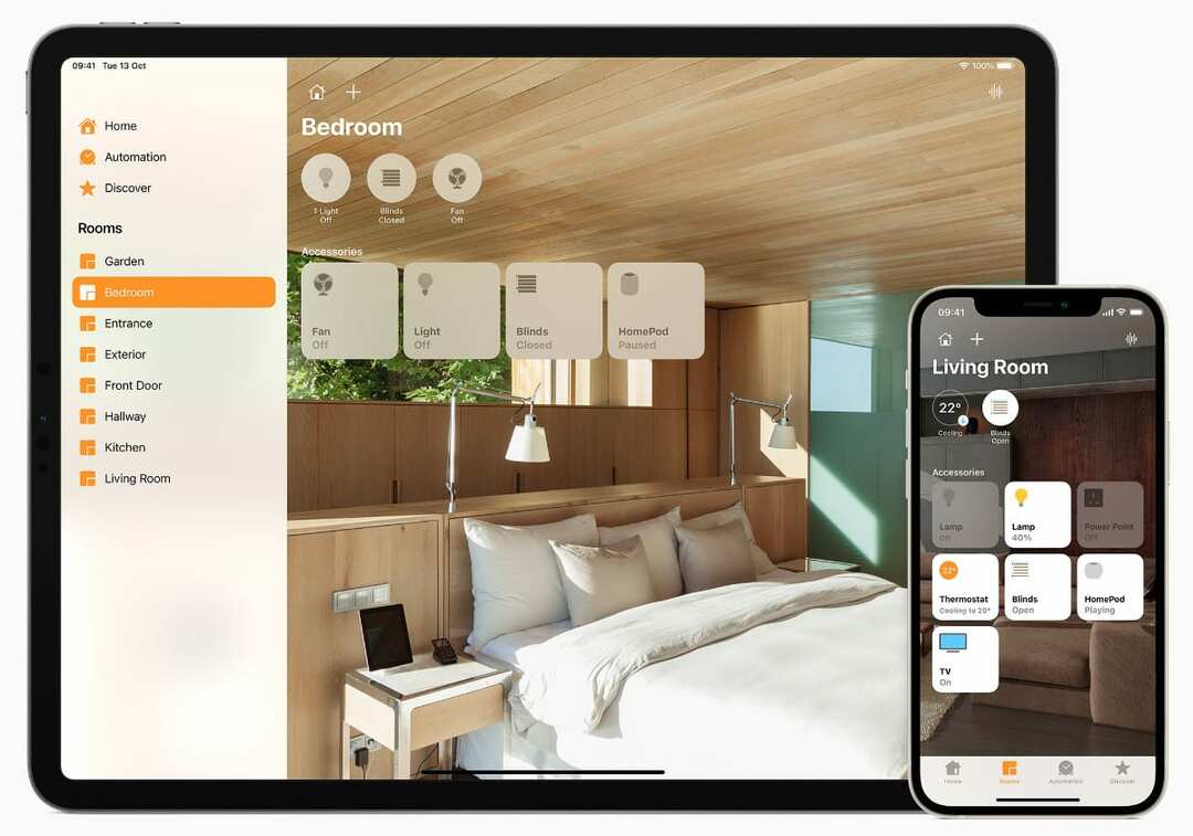 Sélection de chambre à coucher avec l'application Apple Home