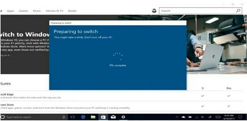 Wählen Sie die Option Windows 10 Pro installieren