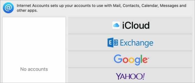 Cuentas de Internet con la opción iCloud en Preferencias del sistema