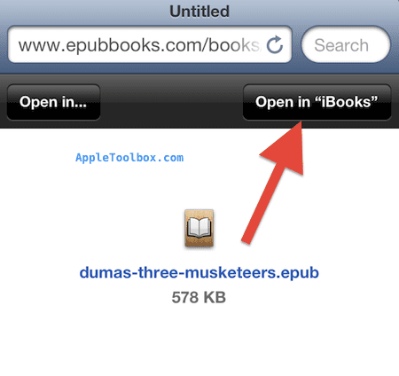 epub in ibooks öffnen