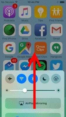 ios-10-स्वाइप-अप-कंट्रोल-सेंटर