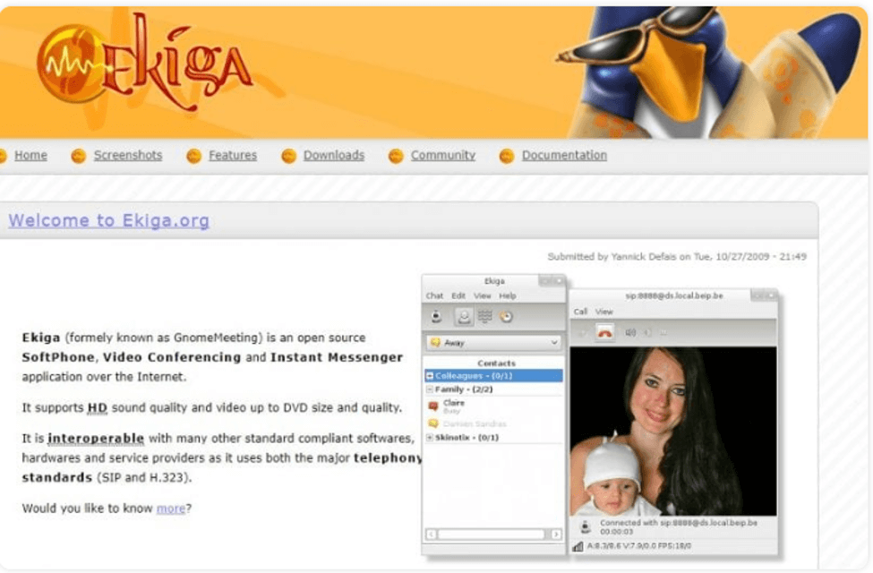 Найкраще програмне забезпечення для відеодзвінків - Ekiga