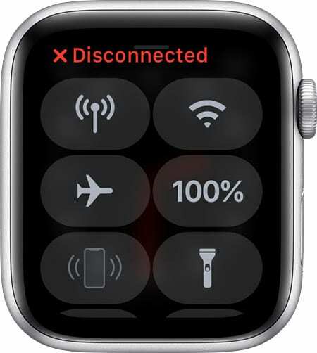 연결 해제된 Apple Watch