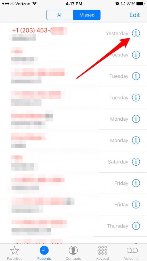 hur man blockerar ett nummer på iphone