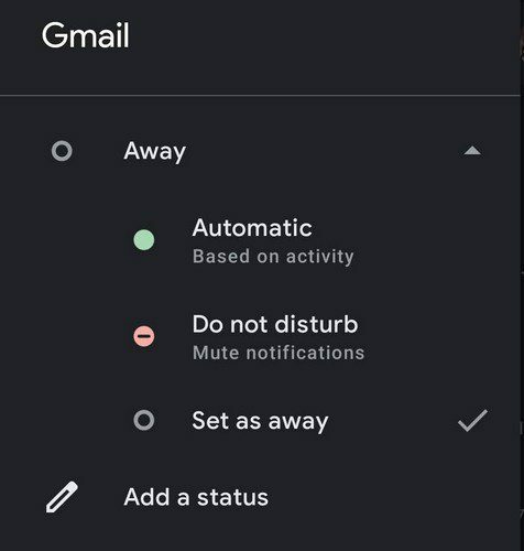 Gmail Google Chat-status