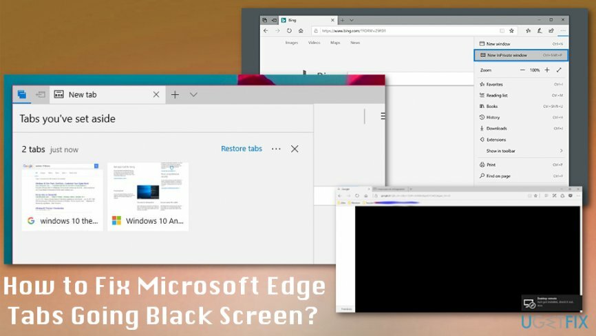 Kuinka korjata Microsoft Edge Tabs Going Black Screen