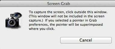 كيفية استخدام Mac OS X Grab Utility لالتقاط لقطات شاشة