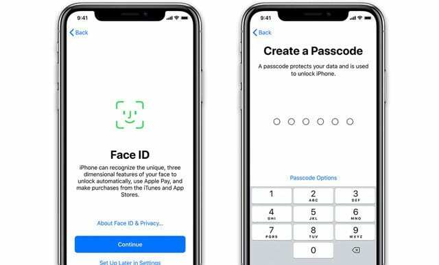 impostare l'ID viso e il passcode del dispositivo per iPhone o iPad