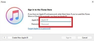 přihlaste se ke svému Apple ID