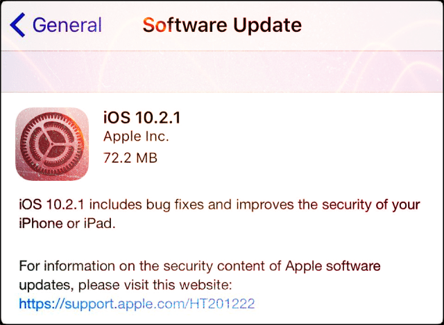 Apple iOS 10.2.1 문제: 터치 ID, 블루투스, 연락처, 배터리 소모, 그레이스케일 이미지