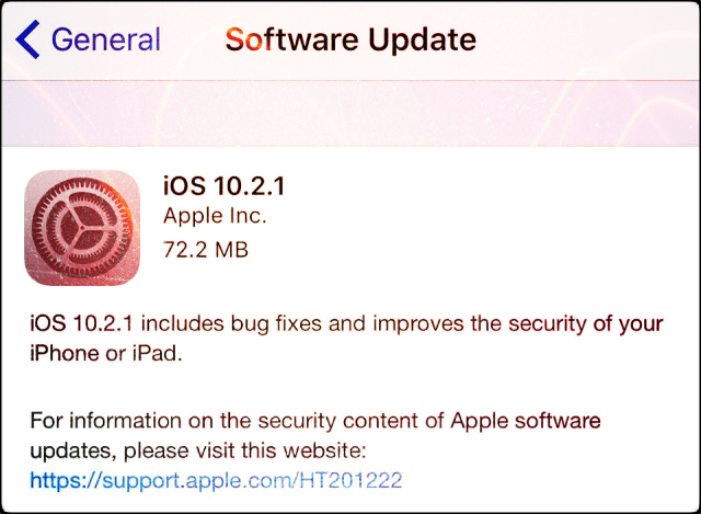 Apple iOS 10.2.1 Probleme: Touch ID, Bluetooth, Kontakte, Batterieentladung, Graustufenbilder