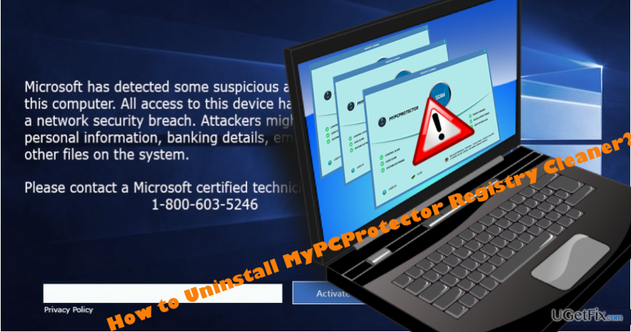 изображение мошенничества с MyPCProtector Registry Cleaner