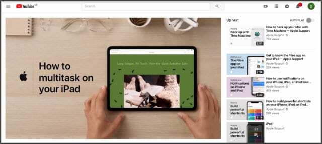 Panduan Video Pengguna iPad Dukungan Apple