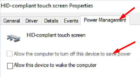 HID-compliant-touch-screen-power-settings