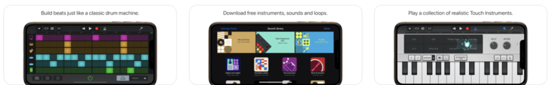 GarageBand - แอปสร้างเพลงฟรีที่ดีที่สุด
