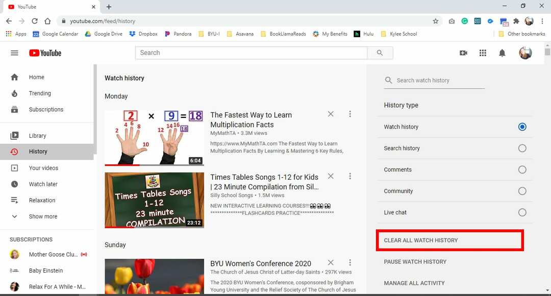 youtube-clear-watch-history-highlighted