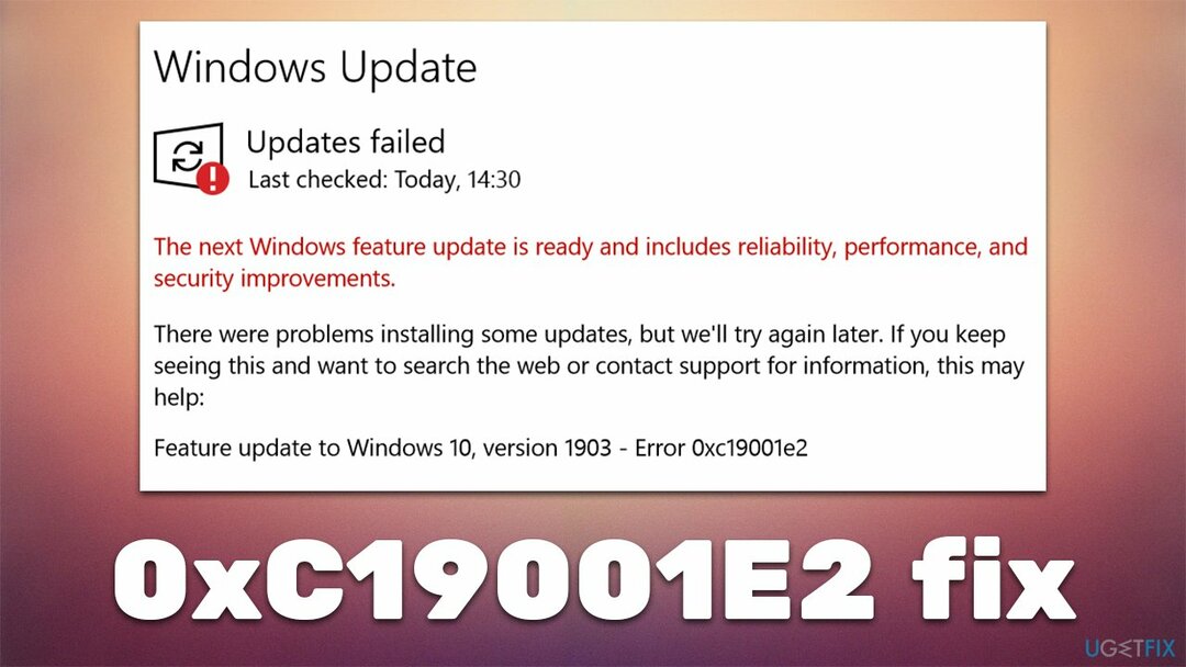 כיצד לתקן את שגיאת Windows Update 0xC19001E2?
