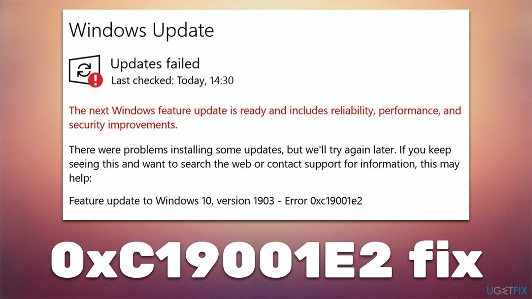 ¿Cómo reparar el error de actualización de Windows 0xC19001E2?