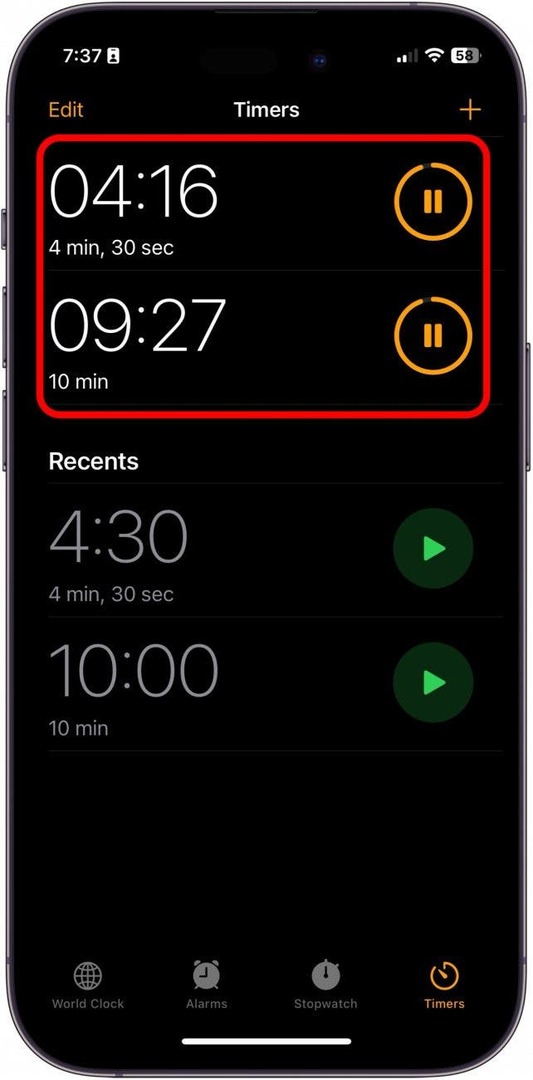 come impostare più timer su iphone