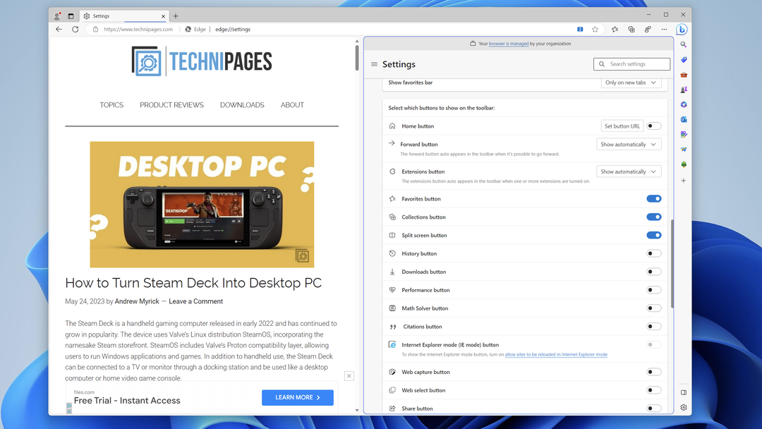 Kuidas kasutada jagatud ekraani Microsoft Edge'is Windowsis – 7