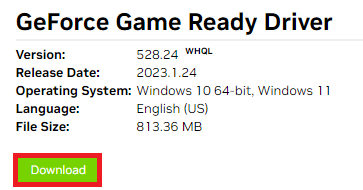 Driver GeForce Game Ready