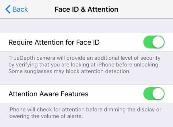 paramètre d'accessibilité de l'identification du visage pour la sonnerie de l'iPhone ou le volume de l'alarme trop faible