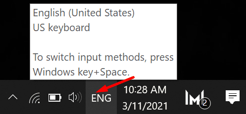 キーボードの言語設定を確認してください