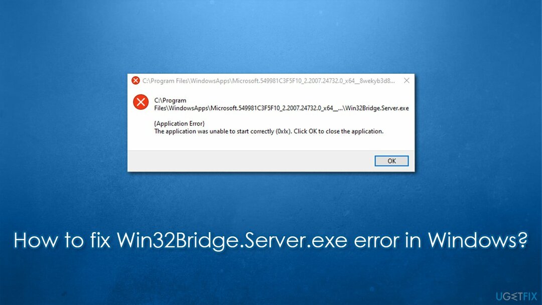 Kuinka korjata Win32Bridge. Server.exe-virhe Windowsissa?