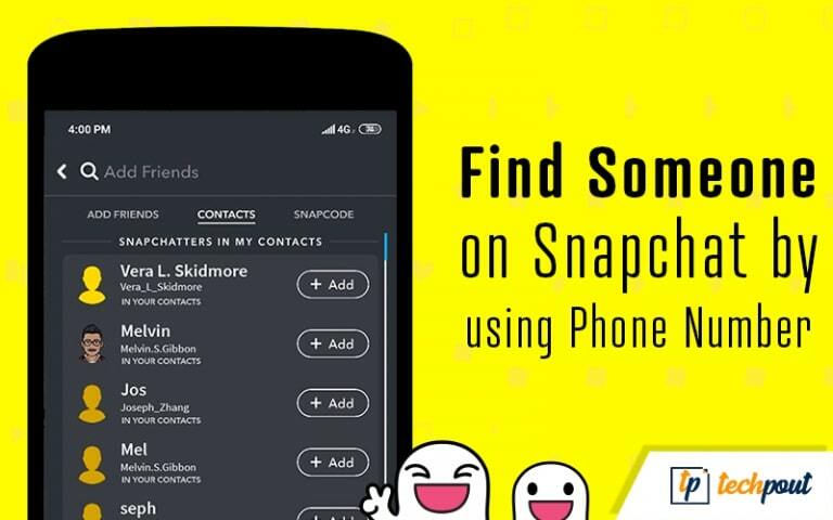 電話番号を使用してSnapchatで誰かを見つける