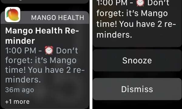 Оповещение о здоровье Apple Watch Mango