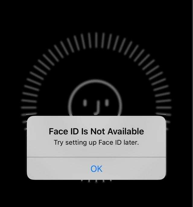 Face ID ne deluje na iPhonu, sporočilo o napaki Face ID ni na voljo