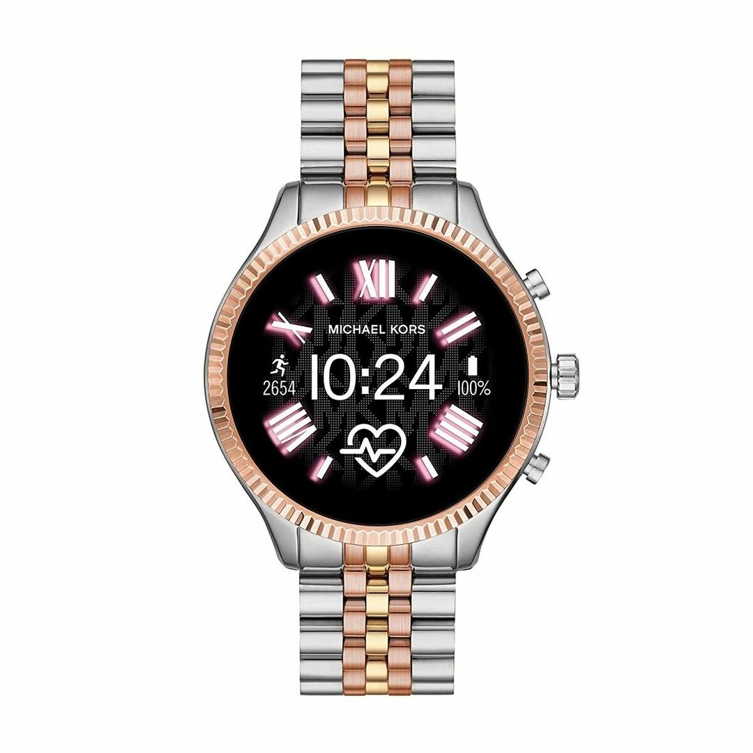 El Michael Kors Access Gen 5E Darci presenta un diseño premium y toda la inteligencia que esperarías de un reloj inteligente Wear S. Obtiene una bonita pantalla OLED, seguimiento de actividad, seguimiento del sueño, seguimiento continuo de la frecuencia cardíaca, NFC e incluso compatibilidad con el Asistente de Google. Además, obtienes ese estilo de marca Michael Kors para acentuar tu valor social.