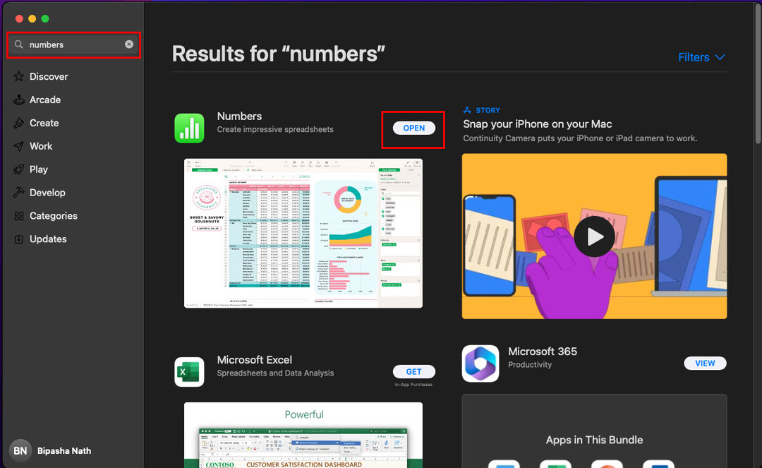 متجر تطبيقات Apple Numbers التعليمي