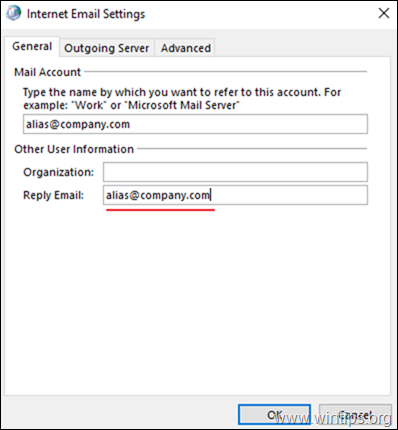 Kako dodati e-poštni vzdevek v Outlook 